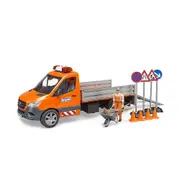 Bruder Licensed 1:16 Scale Mercedes G3 Sprinter Municipal With Driver & Light Model Car