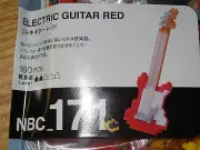 Electric Guitar (Red) Nanoblock Micro Sized Building Blocks NBC171 Mini Nano