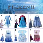 冰雪奇緣 2 ELSA ANNA 連衣裙女孩服裝派對公主角色扮演嬰兒兒童生日雪之女王裝