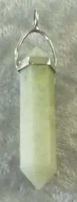Aquamarine Double Terminated Sterling Silver Pendant