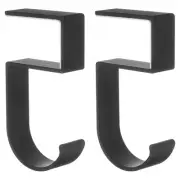 2pcs 5 Shaped Purse Hook for Table Handbag Hanger Desk, Black