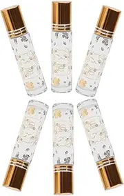 MERRYHAPY 6pcs Refillable Roller Bottles for Essential Oils Perfumes and Fragrances Leak Design for Travel and Daily Use for Handbags and Gym Bags
