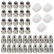 45Pcs P80 Plasma Electrode Tip Nozzle Plasma Cutting Electrode Nozzle Plasma Consumable Fit P-80 Plasma Torch As Shown
