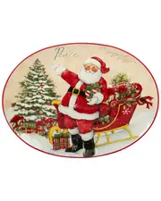 Certified International Holiday Wishes Oval Platter