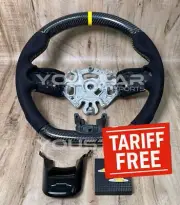 TARIFF FREE CARBON SUEDE Yellow Steering Wheel for MINI F54 F55 F56 F57 F60 21+ (for: Mini)