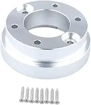 AsrMyjcx Aluminium Alloy Steering Wheel Adaptor Kit Race Car Game Modification Parts Professional Steering Wheel Socket Ring for G923, Silver