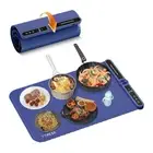 Electric Food Warming Mat, Roll-up Silicone Heating Pad, Fast Full Surface El...