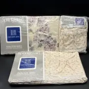 New Vintage Bill Blass Springmaid evening lilacs twin sheet Set 2 Pillow Cases
