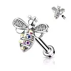 Piercing Ear Labret Bee Rhinestone