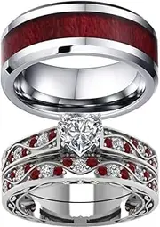 [Generic] Zircon women's matching ring, fashionable men's and women's couple ring