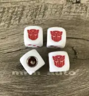 Dice for Transformer Autobots Fans Dice Valve Stem Cap Cover Car Truck Bike Auto