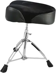 Perfeclan Drum Throne Seat Drum Chair Height Adjustable Heavy Duty Drum Seat Stool Padded Seat Drum Stool for Drummers Exercise Adults, Black