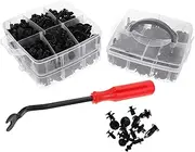 FELTECHELECTR 1Set Car Push Fasteners Bumper Clips Tool with Storage Box for Easy Organization and Replacement of Worn Fasteners for Vehicles