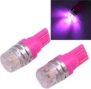 Car Light Bulbs 2 PCS T10 1.5W 60LM 1 LED Dark Blue COB LED Brake Light for Vehicles, DC12V(Dark Blue) (Color : Magenta)