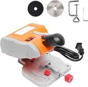 Mini Benchtop Cut Off Miter Saw, 60W Electric Table Saw with 0 to 45° Adjustable Angle, Multifunctional Working Cutting Tool with C Clamp, Metal Chop Saw for Cutting Brass, Steel, Wood