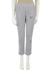 Grey Crystal Embellished Joggers