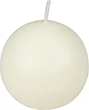 Zest Candle 6-Piece Ball Candles, 3-Inch, Pale Ivory