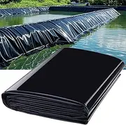 Heavy Duty Pond Liner 5x8m 7x10m 8x12m 10x15m Large Pond Tarp Black Pools Membrane for Outdoor Ponds, Waterfall, Fountains and Artificial Lake Underlayment(6x6m(19.7x19.7ft))
