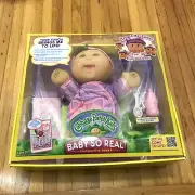 Cabbage Patch Kids Baby So Real Doll Esmeriah Louise Brunette Interactive “New”