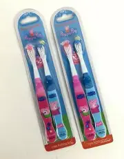 4 Peppa Pig Toothbrush Pink Blue Nickelodeon Cartoon TV Show George Teeth P8-7