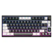 YUNZII AL80 QMK/VIA Hot-Swap Wireless Mechanical Keyboard with LCD Screen Gateron Zero Switch - Black (KBYZAL80BKGZ)