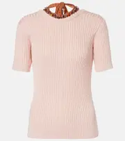 [Dries Van Noten] Dries Van Noten Embroidered sweater AU 10 pink