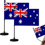 Bagetu National Car Hood Flag Countries Car Flag with Magnetic Base and Flexible Pole for Truck Boat Vehicle (Australia)