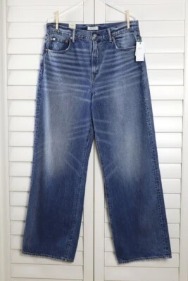 AE77 New York American Eagle NWT $128 Stovepipe Medium Wash Jeans Size 14