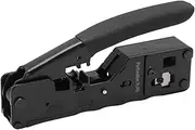 High Carbon Steel Net Cable Crimping Tool,6P 8P 3 in 1 Extrusion Crimping Wire Through Hole Crystal Head Network Cable Pliers for Computer Repair