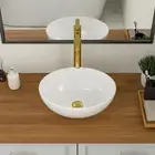 16 Oval Bathroom Sink - 16"X13" Egg Shape Bathroom Vessel Sink Modern above Coun