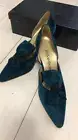 Yves Saint Laurent Green Heel Shoes Unused with Damaged Box