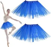 [Ksheria] 2 PCS Women's Ballet Tutu Skirt, Fluffy Tulle Skirts with Elastic Waist Colored Tutus for Dance, Ballet, Runners Costume