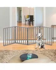 Petmaker Wooden Pet Gate- Foldable 3-Panel Indoor Barrier Fence