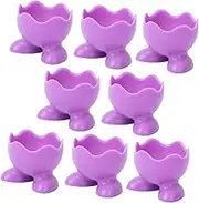NAMOARLY 8Pcs Silicone Egg Holder Cup Heat Resistant Egg Cookers Kitchen Gadget for Home and Restaurant Use and Convenient Design Random Color