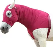 Stretch Horse Slinky Hood Mane Stay Lycra Hoods with Zipper WineRed X-Large