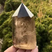 380g Natural Smokey quartz Obelisk Quartz Crystal Point Wand Reiki Gem