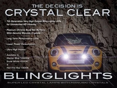 10,000K Blue LED Driving Light Fog Lamp Kit for BMW Mini Cooper /S Bumper Grille (for: Mini)