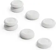 Skull & Co. Skin, CQC and FPS Thumb Grip Set Joystick Cap Analogue Stick Cap for Nintendo Switch Pro Controller & PS5 / PS4 / Slim/Pro Controller - White, 3 Pairs (6 Pieces)