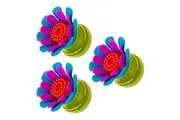 3 x Boon Forb Mini Dish Brush Blue Silicone Soft Bristles Nonstick Safe Grip
