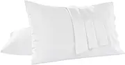 Bamboo Pillow Cases Set of 2 - Cooling Pillowcase 2 Pack with Envelope Closure, Cool Chill & Breathable Pillow Case (20"X30"-Pillowcase(2pc),White)
