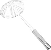 ULTECHNOVO Stainless Steel Spider Skimmer Spoon with Long Handle Fine Mesh Strainer for Oil Filtering Capacity Kitchen Ladle Versatile Cooking Tool for Noodles and Dumplings