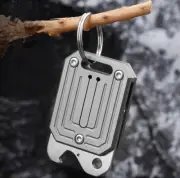 Mini Titanium Alloy Pocket Folding Knife Opener Keychain Outdoor EDC Multi Tools