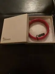 Vintage New Red Lucite Bangle Bracelet In Uhlmans Original Box Made In Hong Kong