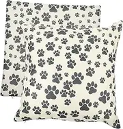 Luxshiny 2pcs Dog Paw Print Pillow Linen Pillows Pillow Case Couch Pillows Sofa Pillowcases Pillow Protector Sofa Cushion Covers Rugby Throw Pillow Covers Paw Print Ribbon Pp Cotton