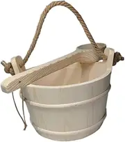 MYCENSE Sauna Bucket and Ladle 6L Sauna Accessories Flower Pot for Swimming Pool Home SPA