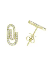 Sabrina Designs 14K 0.21 ct. tw. Diamond Paperclip Earrings