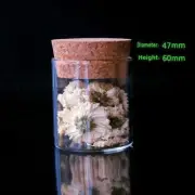5pc 50ml Cylindrical 47*60mm empty Wish Bottles Glass Bottles & Corks Jars