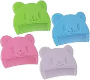 Healvian Baby Shampoo Brush Set 4pcs Scalp Brush Silicone Scrubber for Newborns Bath