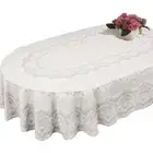 Table Cloth Cover Home Tablecloth Oval Rectangle Plastic Lace Pattern