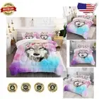 Casual Checkered Wolf Comforter Set | Full Size, Fade-Resistant Comfort for Kids